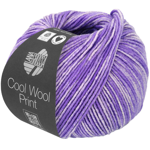 Lana Grossa Cool wool print 6524-néon violet/pourpre tendre