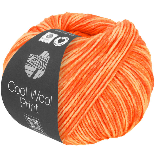 Lana Grossa Cool wool print 6526-orange néon/orange tendre