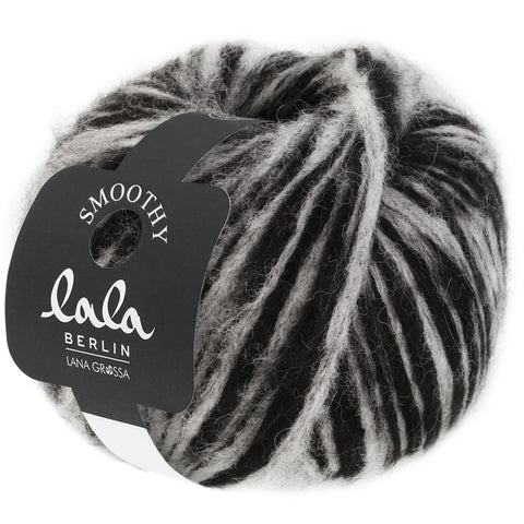 Lana Grossa lala Berlin smoothy 10-gris/noir